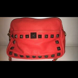 Rebecca Minkoff Red Crossbody Bag with Black Studs